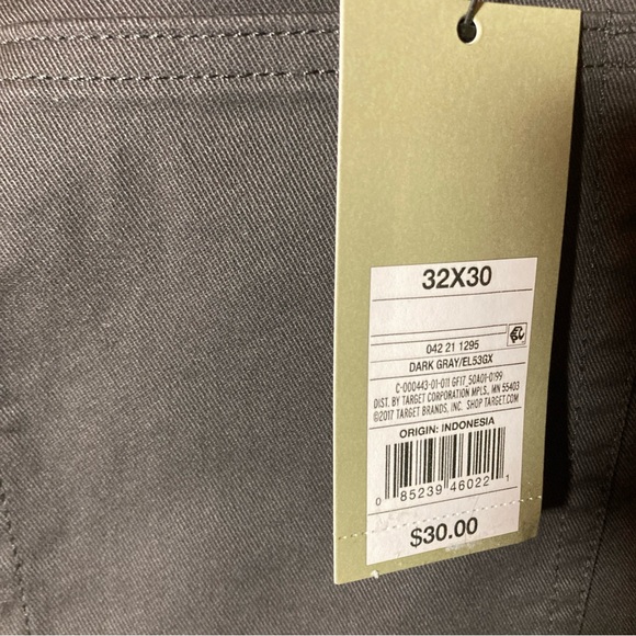 Goodfellow NWT Men’s 32x30 Slim Fit Stretch Denim Jeans Dark Gray 5 Pocket - Picture 4 of 6